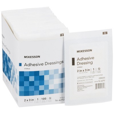 Mckesson Adhesive Bandages, Fabric Patch, 2 In X 3 In, 50 Count, 24 Packs,  1200 Total : Target