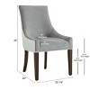 NicBex Dining Chair with Soft Cushion & Wood Legs Upholstered Polyester Fabric Dining Room Furniture Side Chair - 3 of 4