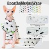 Heart Pattern Sphynx Hairless Cats Shirt, Breathable Cat Wear Cute Sweater Adorable Hairless Cat's Clothes Vest, Kitten T-Shirts with Perlin Sleeves - 3 of 4