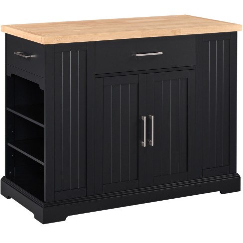 Yaheetech 36″ H Wooden Kitchen Island Modern Storage Cabinet With ...