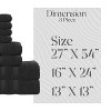 Home Weavers Elegance Essentials 550GSM 100% Cotton Zero Twist Super Absorbent Bath Towel Set - 2 of 4
