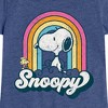 Girls' - Peanuts - Snoopy Rainbow Clouds Fitted Short Sleeve Graphic T-Shirt - 2 of 4