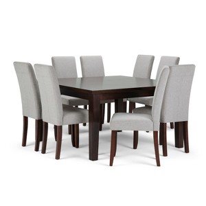 Normandy Solid Hardwood 9pc Dining Set Cloud Gray - Wyndenhall, Cloudy Gray