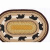 Earth Rugs Cabin Bear 2 Oval Patch Rug – Braided Jute 20x30 Rustic Lodge Accent with Bear Motif - 2 of 3