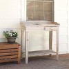 Alpine Corporation Tan Wooden Potting Bench with Drawer & Removable Metal Sink: All-Weather, 1-Year Warranty, Steel Hardware - 2 of 4