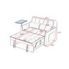 NicBex Velvet Loveseat Sofa Modern Loveseat Sofa Bed  with Tufted Back and Armrests,Convertible Sleeper Couch Pull Out Bed for Living Room - 3 of 4