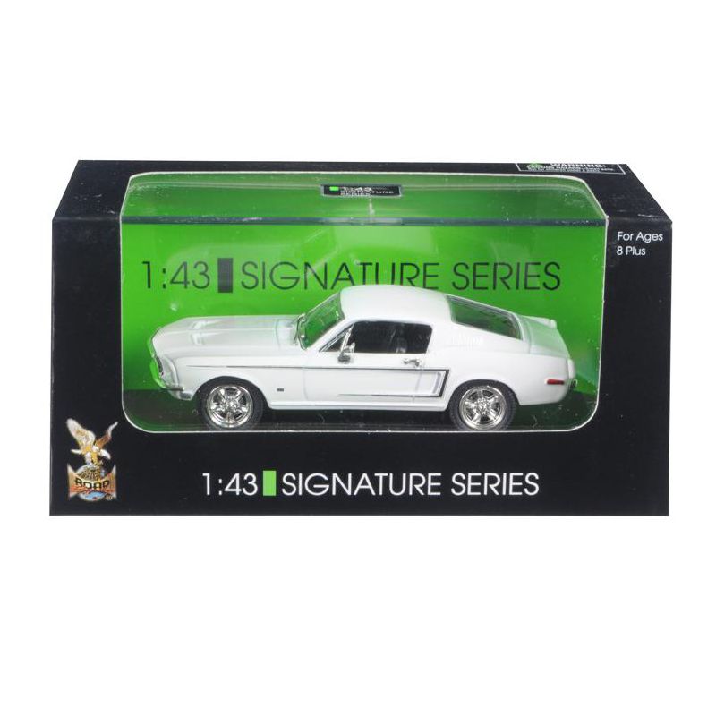 1968 Ford Mustang GT White Signature Series 1/43 Diecast Car by Road Signature, 1 of 4