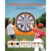 VEVOR Inflatable Soccer Dart Board, over 6 ft High Giant Soccer Dart Board with 4 Kick Balls 6 Darts 6 Axe & Air Pump, 3-Min Setup, Orange - 3 of 4