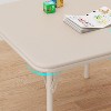 Children's folding table and chair set, one table and two chairs, with PU cushions, easy to place, suitable for children to eat, read and play - 4 of 4