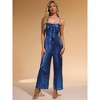 INSPIRE CHIC Women's Glitter V Neck Sleeveless Spaghetti Strap Party Cami Jumpsuits - image 4 of 4