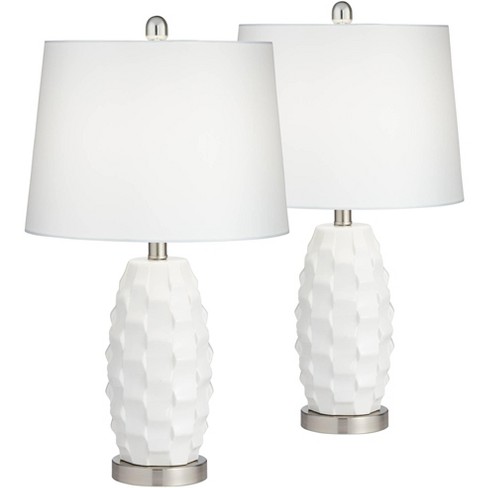 White bedroom outlet lamps