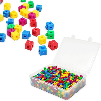 Bright Creations 1000 Pcs Math Counting Blocks, Linking Cubes for Kids, 5 Colors