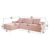 107" Modular Sectional Sofa with Chaise Lounge – Deep Seat Upholstered Couch for Living Room -3irtyhousy - 4 of 4