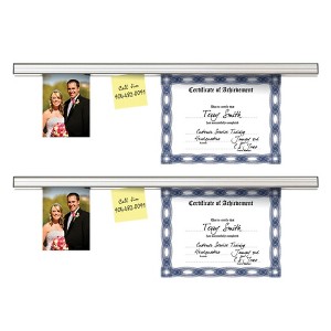 Grip-a-Strip® Display Rail, 9 Inch, Satin, Medium Size, Pack of 2 - 1 of 3