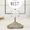 VIP Metal 17 in. White Our Nest Table Sign - 4 of 4
