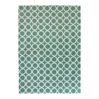 Set of 3 Green, Orange, and White Cotton Tea Towels
