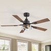 Airsurfer 52" Matte Black Ceiling Fan with Dual-Tone Wooden Blades, Light Included, 5-Blade, Remote Included - 4 of 4