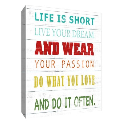 14" x 11" Life Is Short Decorative Wall Art - PTM Images