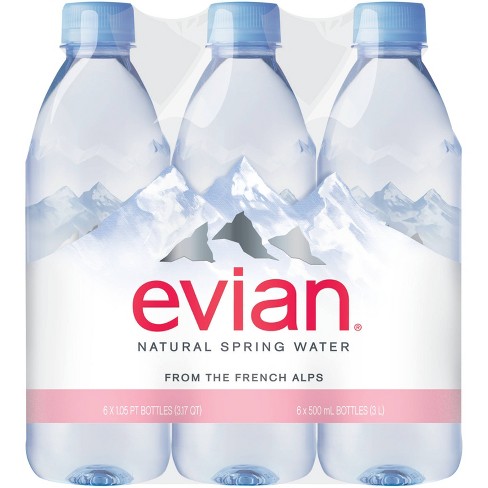 Evian Natural Spring Water 6pk 16 9 Fl Oz Bottles Target