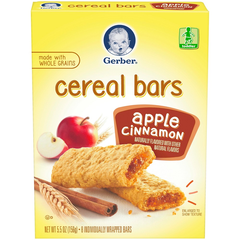 UPC 015000013615 product image for Gerber Graduates Cereal bars - Apple Cinnamon 5.5 oz 8 ct | upcitemdb.com