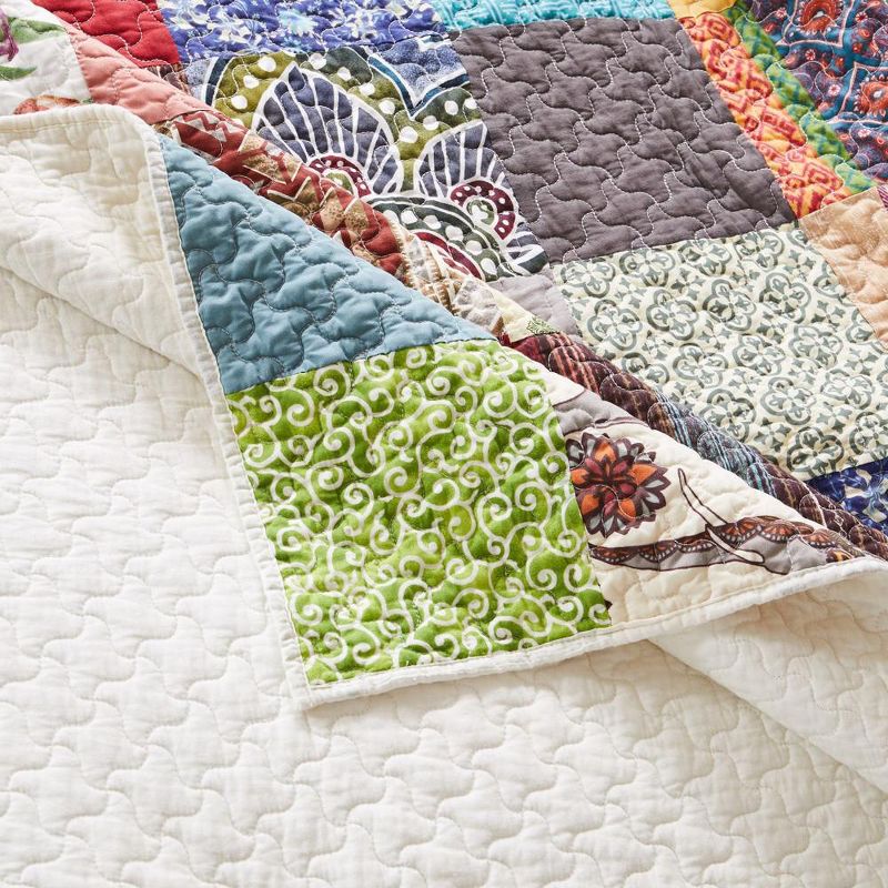 Greenland Home Fashions Renee Upcycle Luxurious Comfortable 3 Pieces Quilt Set Multicolor, 5 of 6