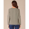 INSPIRE CHIC Women's Chiffon Semi Sheer Keyhole Neck Elegant Work Blouse - 4 of 4