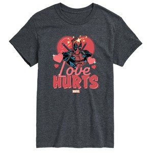 Men's - Marvel - Valentine's Day Love Hurts Short Sleeve Graphic T-Shirt - 1 of 4