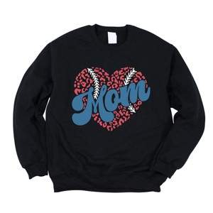 Simply Sage Market Women's Graphic Sweatshirt Baseball Mom Heart - 1 of 4