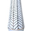 Gulches White Ceramic Vase with Gold Geometric Accents - Chic Home Decor - 4 of 4