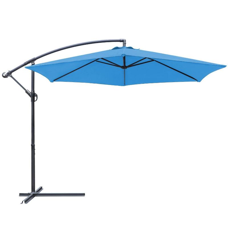 10' x 10' Outdoor Hanging Offset Cantilever Patio Umbrella with Easy Tilt - Devoko, 1 of 6