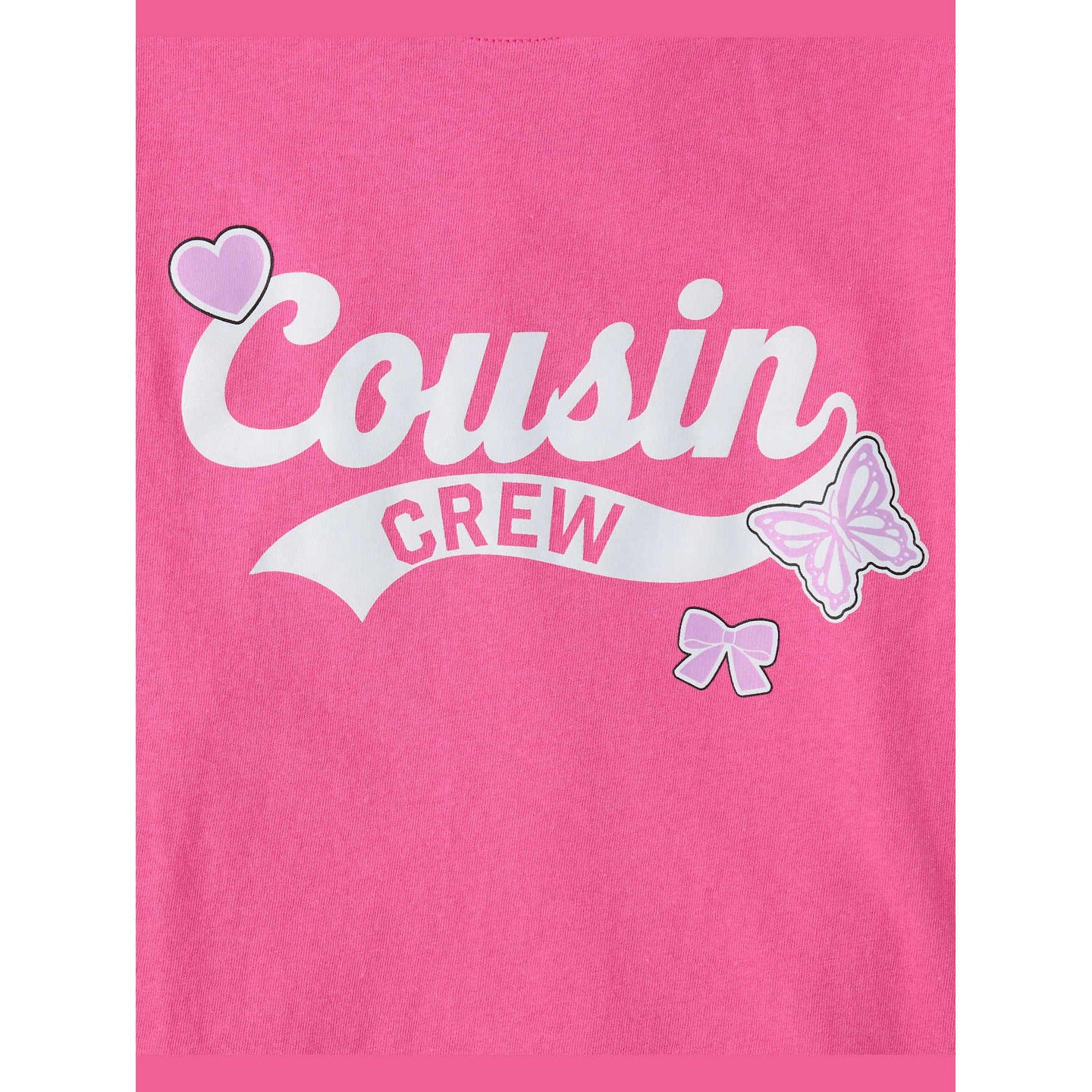 Футболка The Children's Place Short Sleeve Cousin Crew Graphic Tee Pink M (7/8) для девочек, цвет: Розовый — фото 2