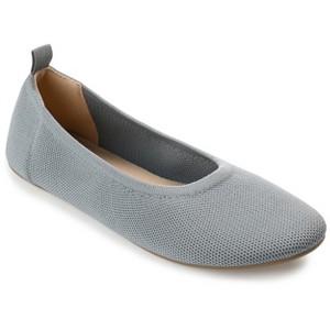 Journee Collection Medium and Wide Width Women's Tru Comfort Foam™ Jersie Foldable Flat Grey 6WD - 1 of 4