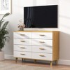 Resenkos White&Rosewood 8 Drawer Nursery Dresser for Bedroom, Chest of Drawers for Closet, Living Room, Hallway - 4 of 4