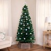 Northlight Pre-Lit Fiber Optic Snowflake Artificial Christmas Tree - 7' - Multi LED Lights - 3 of 4