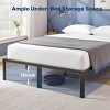 KTMBDW Metal Bed Frame, Bed Frame with Storage Space, Heavy Duty Sturdy Mattress Foundation, Easy Assembly, No Box Spring Needed, Black - 2 of 4
