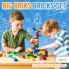 Strictly Briks Toy Large Building Blocks For Kids and Toddlers, Big Bricks Set, Blue, Green, Red, and Yellow, 108 Pieces - 2 of 4