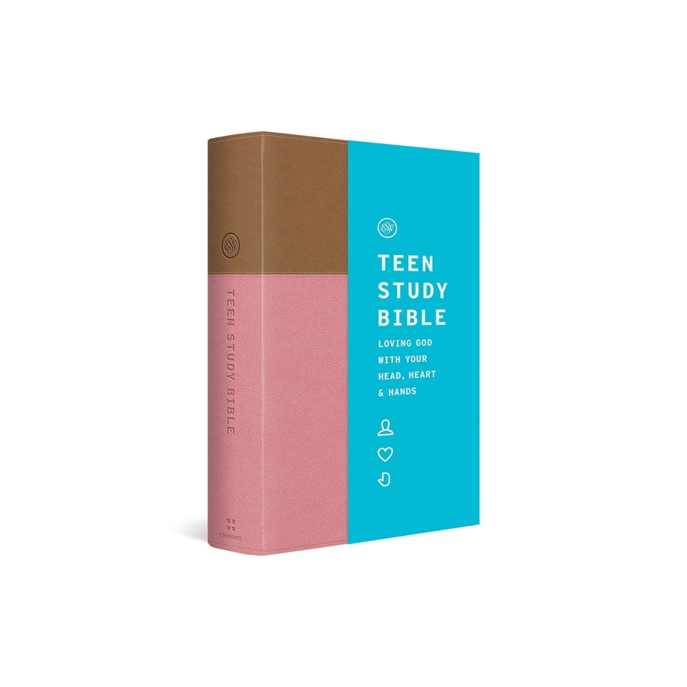 ESV Teen Study Bible (Trutone, Blush/Caramel) - by Jon Nielson (Leather Bound)
