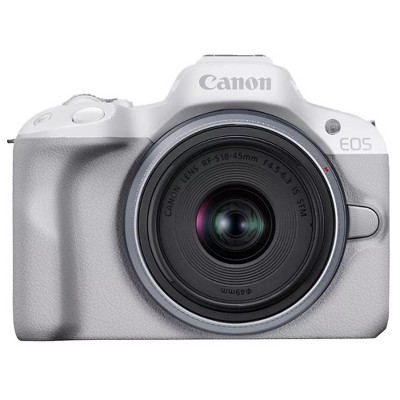 Canon EOS R50 Mirrorless Camera w/ RF-S 18-45mm F4.5-6.3 IS STM Lens -White 5812C012