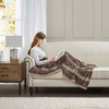 Gulches SoftHaven Series Multi color selection TwoSided Serengeti Fur Front And Mink Solid Back Multiple size options 1PC Faux Fur Blanket - 3 of 4