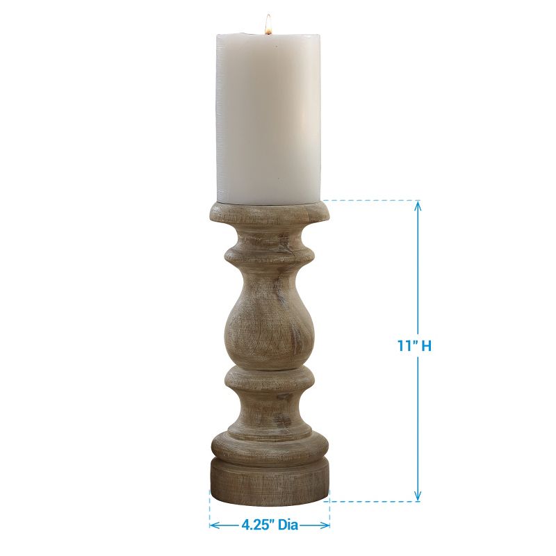 Park Designs Tall White Washed Jenny Candlestick, 4 of 6