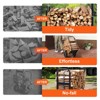 VEVOR Firewood Log Cart, 250 lbs Capacity, Outdoor and Indoor Wood Rack Storage Mover with PU Wheels & Waterproof Cloth,Heavy Duty Steel Dolly Hauler - 4 of 4