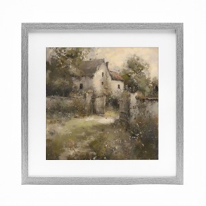 Stupell Industries Overgrown Hazy Cottage Framed Print Under Glass Art - 1 of 4