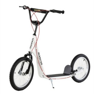 Maggift Kick Scooters Youth Scooter Kick Scooter with Adjustable Handlebar Front and Rear Dual Brakes Inflatable Wheels, White, 54.8"*22.8"*35.5" - 1 of 4