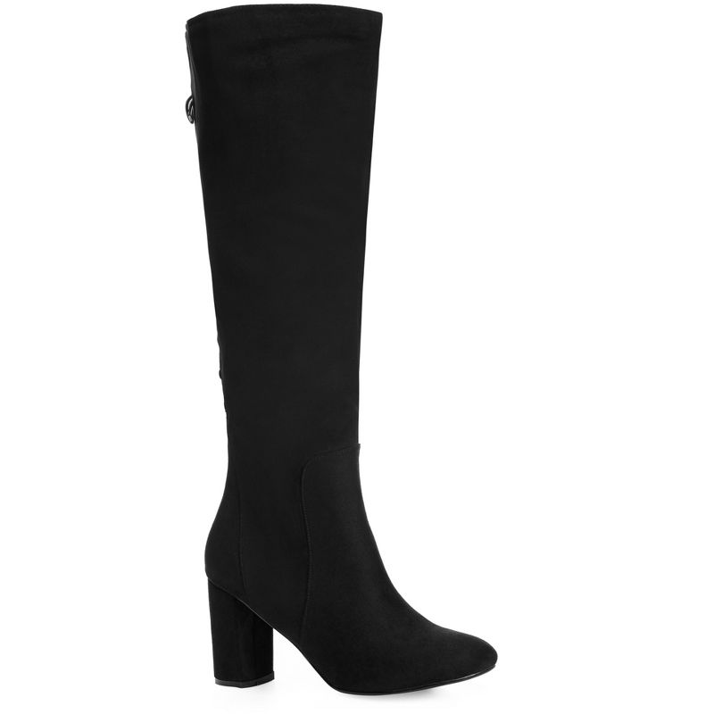 Women's Wide Fit Perry Knee High Boot - black | CITY CHIC, 1 of 6