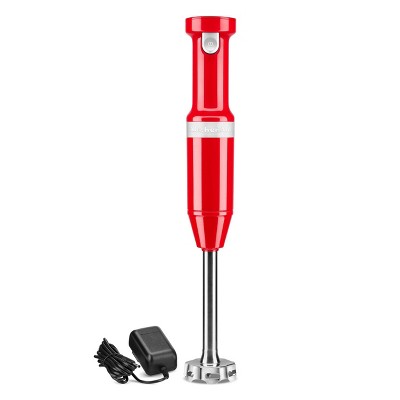 KitchenAid Variable-Speed Cordless Hand Blender with Chopper and Whisk attachment - Passion Red