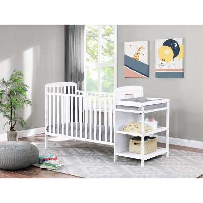 PAGED 3 in 1 Crib Wooden Convertible Baby Bed Frame with Panel, Adjustable Mattress Heights for Bedroom