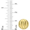 14k Yellow Gold 12mm Swirl Button Earrings - 4 of 4