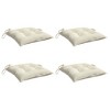 vidaXL Chair Cushion Non Slip Outdoor Patio Seat Cushion Pad Oxford Fabric - Cream 15.7" x 15.7" x 2.8" 4-Pack - 3 of 4