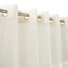 Slub Texture No Hook Shower Curtain with PEVA Snap-In Liner, and Sheer Window, 71"X74" - 2 of 4