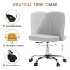 Okak Modern Armless Office Chair with Adjustable Height, Computer Chair with Wheels, Swivel Chair for Office, Study, Reading Room - 3 of 4